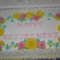 Retirement Cake For A Friend Of My Aunt white cake all buttercream