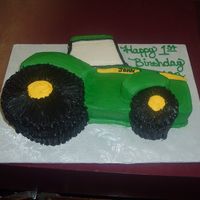 Tractor Shape THIS IS A 3-D TRACTOR FOR A FIRST BIRTHDAY.