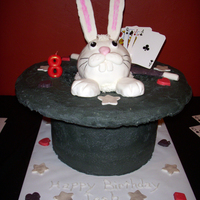 Rabbit In Hat Magic Birthday Cake 