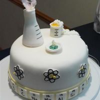 Science Bday Cake For my gfriend's son - he had a "Mad Science" party. Test tubes and vials molded in fondant, 'smoke' is cotton...