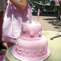 Mini Cake This mini tiered cake was done for my niece who said she wanted a "wittle" cake for herself on her birthday.