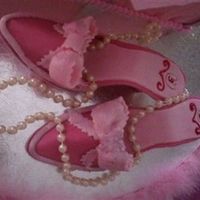 Pink Shoes Here is an up close pic of my 1st attempt at gumpaste shoes! I was happy with the outcome except for the Wilton luster dust I used on the...