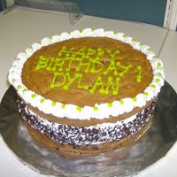 Chipwich 10" cake sandwiched between two 10" cookies, BC and Chocolate Jimmies make "Ice Cream"