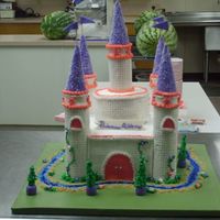 Castle Birthday Cake Castle for 1st birthday for my neice. This is a combination of lots of pictures and advice from CC. Iced in BC and MMF, sand is brown sugar...