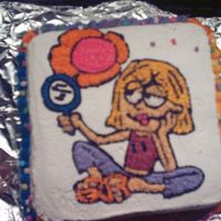 Lizzie i made this cake today. it's the first time i did a cake like this. it ws fun to do.