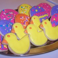 Easter Chicks & Eggs - Cookies No Fail Sugar Cookies with royal icing.