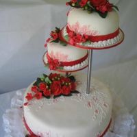 Red And White Darling Lily Hat Cake this really wasn't intended to become what it is now, i called the cake that way becuase it reminded me of the hats julie andrews wore...