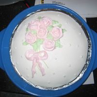 Wilton Course I Final Cake Rose Spray cake I did for Course I final...Couldn't do a border around the bottom because I ran out of time, and one of my spray stems...