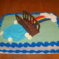 Girl Scout Bridging Cake 2 This is the newest Girl Scout bridging cake I did. Girl were bridging from Daisies to Brownies. This is just a 9 x 13 sheet cake with...