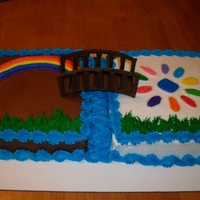 Girl Scout Bridging This was a bridging cake from Daisies to Brownies. These cakes are 2 - 8 inch square cakes. It is all in Buttercream icing. I drew up a...