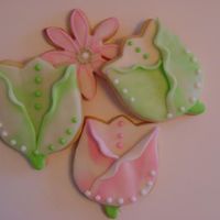 Tulip Cookies In Strie Fondant 