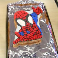 Spiderman Cake This was for one of my mom's friends 4 yr old son. he luvs spiderman so i had the idea to do a spiderman cake for his bday. he luved...