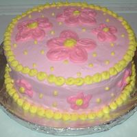 Side View Of Floral To Match Hello Kitty Side view of the cake. Not bad for a 15 minute job.