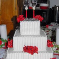White Square Wedding Cake 