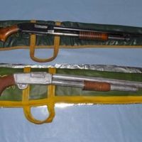 Solid Chocolate Carved Rifle & Case Cake 2 