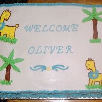 Giraffe baby shower cake for my cousins' baby boy