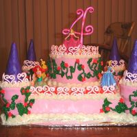 Princess Castle This cake was done for my daughter's 4th birthday. We saw a cake done like this on this sight and used that picture as well as others...