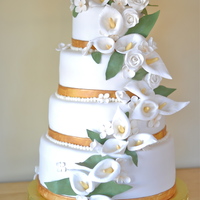 50Th Wedding Anniversary Cake First time making calla lilies, this was fun!