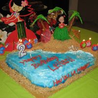 Hula Birthday Cake View 2 A different view of the cake.