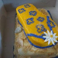 Nancy's Bday First flip flop - really enjoyed this, even though it was a sculped cake :) Thanks ccers for your insperation!All bcd!TFL