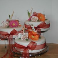 Bridal Shower Fondant covered, Gumpaste flowers. I really hope they liked it. What do you think?