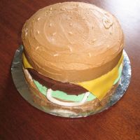 Teacher's Burger another cake for the teacher's luncheon. the last one for the year. i've always wanted to do a burger cake, and thought since...