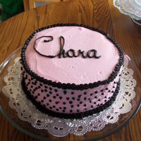 Personal Shower, Pink And Black all buttercream