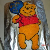 Alexanders First Birthday Cake! This is a Winnie the Pooh cake done for my sons first birthday, and it was also my first sucessfull cake! Since I know how happy/proud I am...