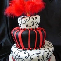 Red & Black Wonky Wedding This has to go up a VERY steep cobblestone road tomorrow morning. Eeek!