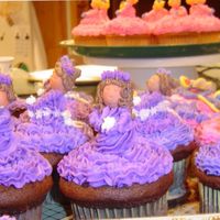 Princess Birthday Cupcake Princess cupcakes . Making faces from Debbie Browns instructions turned out pretty easy. Heads are candy clay and I attached them with a...