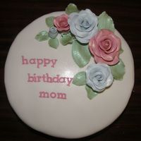 Chris's 60Th Cake round cake with sugar roses