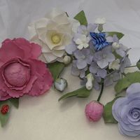 Flowers hydrangeas, roses, peony and gardenias
