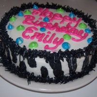 Zebra Polka Dots One of three similar cakes I made for my daughter and her friends to choose from for their joint birthday party next week. Practice cakes,...