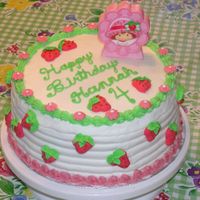 Strawberries For Strawberry Shortcake This was for my daughter's 4th birthday. The flowers and strawberries are royal. The rest is BC.