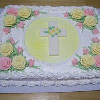 Sympathy For a family that just lost their mother. All buttercream icing on 1/2 sheet white cake. Thanks for looking!!!