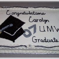 2007 Umw Graduate yellow cake with buttercream icing