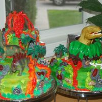 Dino Cake This was my son's 4th birthday party cake! Everyone LOVED it!