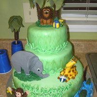 Zoo Wild Animal Cake This cake was made for a birthday at a wild animal park and is two layers of vanilla cake with strawberries 'n cream filling, and one...