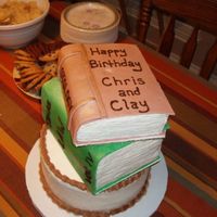 Book Cake I seem to always end up doing cakes for friends birthdays. This was for a double birthday. One friend is an audiologist and the other is a...