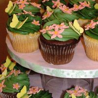 Spring Flowers Made these for a wedding shower. Her colors were clover green and salmon.