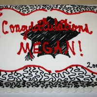 2008 Graduation 11x15 chocolate fudge graduation cake