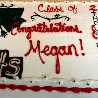 2008 Graduation Full Sheet Cake 15x22 WASC with Almond "buttercream" For a high school graduation
