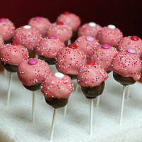 Cupcake Pops! This was a fun project for school valentine's day treats that my kids could help on.