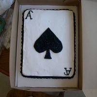 Ace Of Spades Cake French Vanilla w/ BC icing.