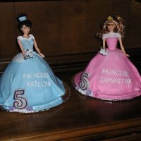 Princess Doll Cakes My first attempt at princess doll cakes. Not very detailed, but my girls loved them anyway. Thanks for looking!