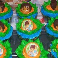 Go! Diego Go! Cupcakes done for a friend at work. Ordered the rings off ebay for $2.00