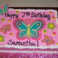 Butterflies!! Butterflies to match the invitation and napkins for this little girls party!