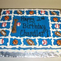 Sports Ball Birthday Cake The lady said just to do a ball cake. So this is what it came out as. All buttercream.