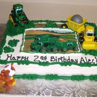 Johnny John Deere Edible image and customers figures.