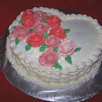 Heart Cake made with 2 small ovals